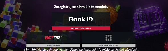 Registrace u Betoru s využitím bankovní identity