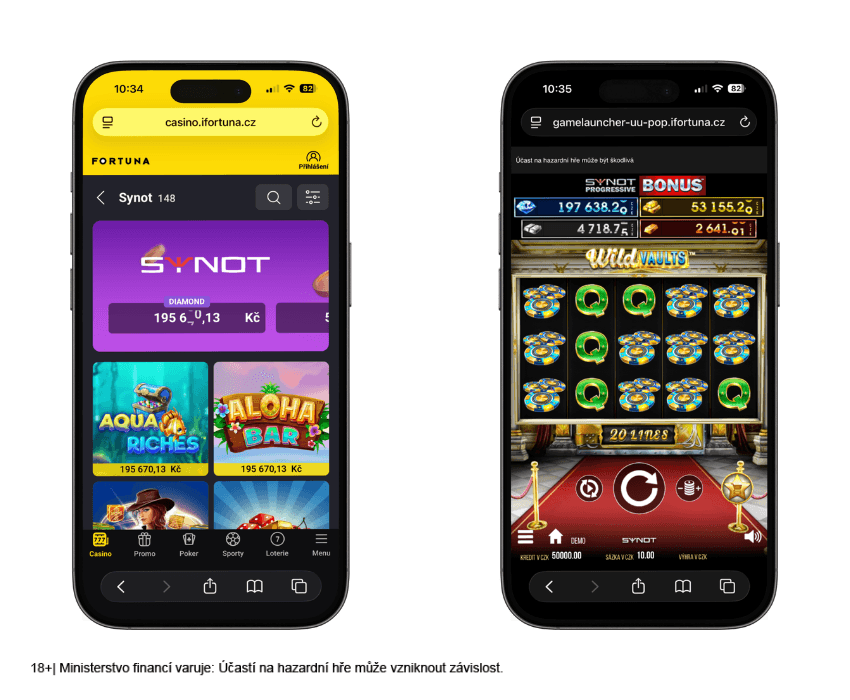 Synot Progressive Bonus na automatech u&nbsp;Fortuny