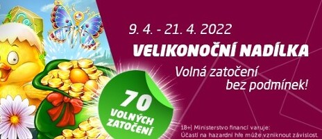 Užijte si velikonoční akci u SYNOT TIP se 70 free spiny