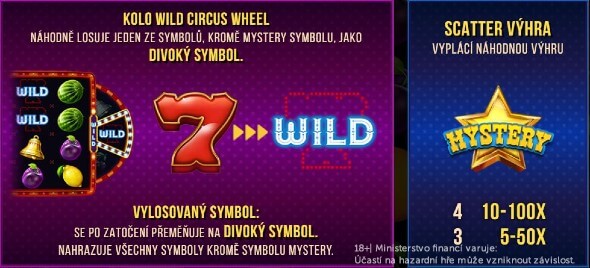 Wild Circus 256 - bonusové symboly