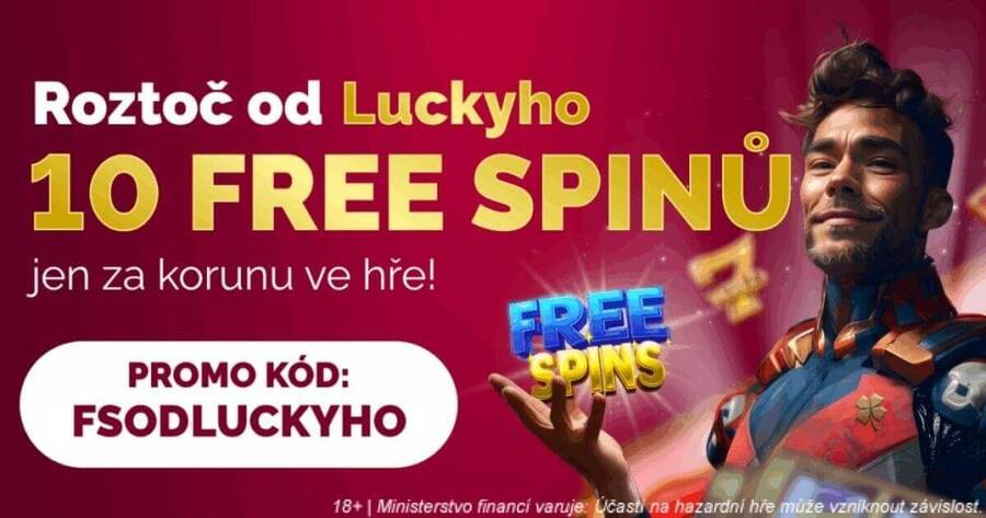 Vyzvedněte si v&nbsp;LuckyBet casinu 10 free spinů s&nbsp;kódem FSODLUCKYHO