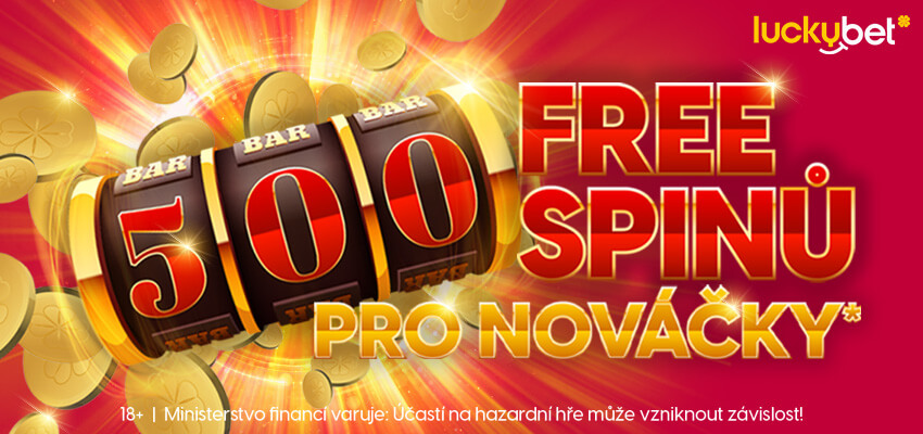 Až 500 free spinů k prvnímu vkladu na herní účet u LuckyBet.