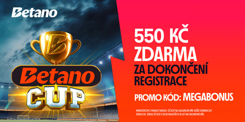 Betano 550 Kč ZDARMA