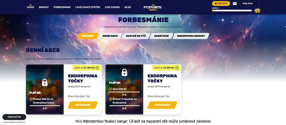 Forbesmánie je unikátní bonusový program Forbes casina