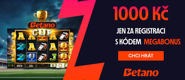 Betano bonus za registraci v hodnotě 1 000 Kč