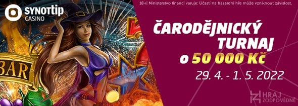 Čarodějnický turnaj u SYNOT TIP nabídne prize-pool 50 000 Kč