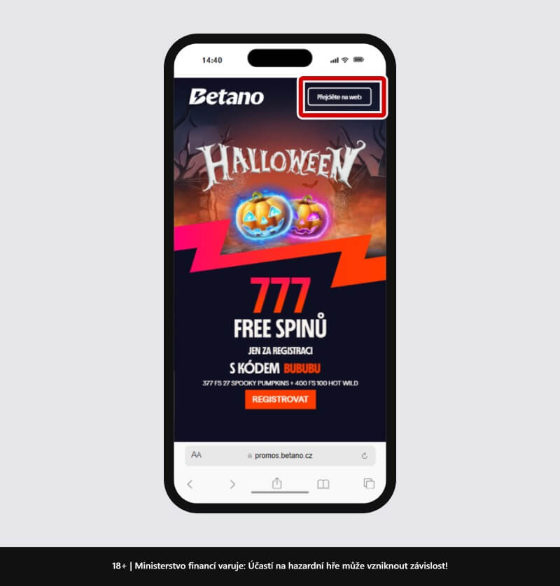 Halloween bonus v&nbsp;online casinu Betano