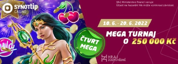 Mega turnaj v SYNOT TIP casinu