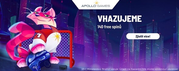140 free spinů: MS v hokeji 2022 u Apollo Games