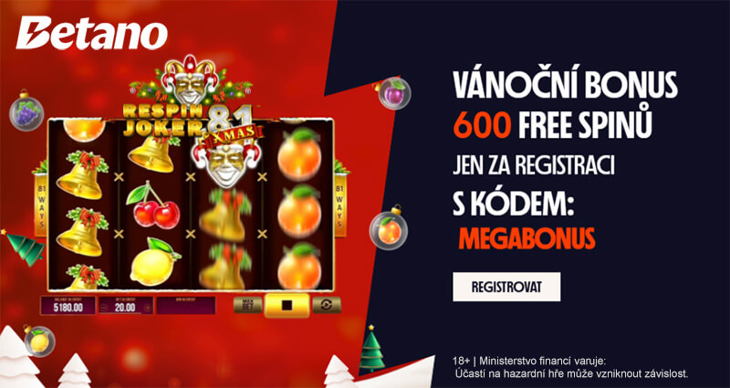 Betano vánoční promo kód - MEGABONUS