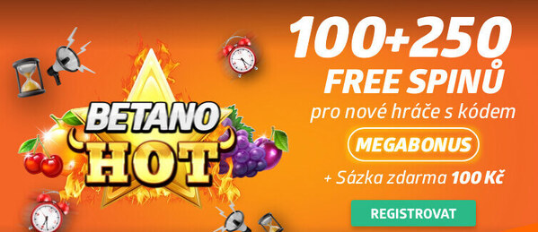 Betano kód MEGABONUS: vylepší uvítací bonusy o 100 free spinů