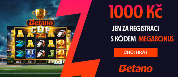 Betano promo kód MEGABONUS přináší odměny za 1 000 Kč