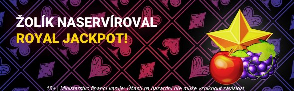 Žolík přinesl ve Fortuně Royal Jackpot ve výši 383 004 Kč