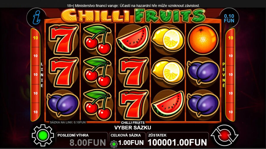 Výherní automat Chilli Fruits od CT Interactive