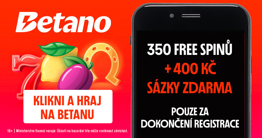 Betano Megabonus 350 FS + 400 sazka