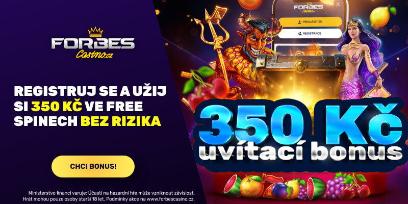 Získejte bonus až 350 Kč ve free spinech – klikněte a registrujte se.