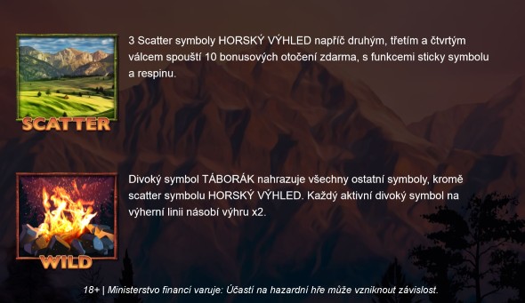 Bonusové symboly online slotu Mountain Legends u Betoru