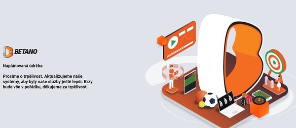 Betano odstávka systému