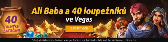 Ali Baba a 40 loupežníků ve Vegas přináší až 40 free spinů.