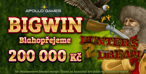 Povedená výhra 200 000 Kč v Apollo Games