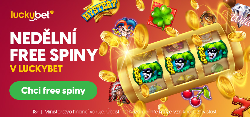 Nepropásněte nedělní free spiny v LuckyBet casinu