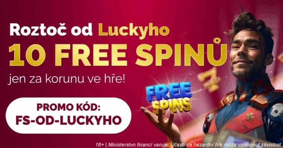 LuckyBet promo kód vám nadělí 10 free spinů