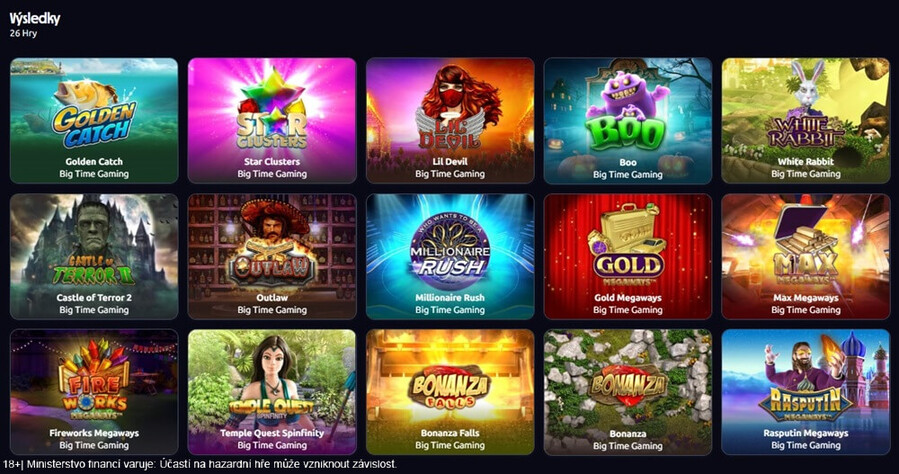 Automaty Big Time Gaming u&nbsp;Betana