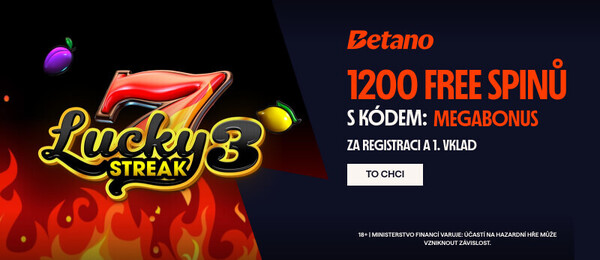 Zaregistrujte se u Betana s promo kódem MEGABONUS a získejte navýšený bonus pro nové hráče