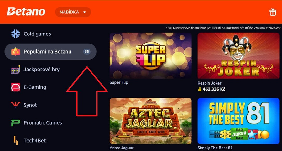 Nejlepší automaty podle hráčů na Betanu snadno vyfiltrujete