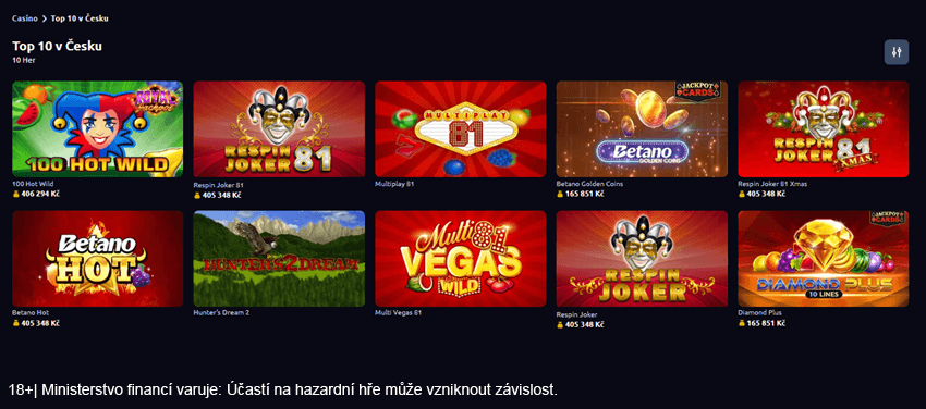Přehled nejlepších hracích automatů v&nbsp;online casinu Betano
