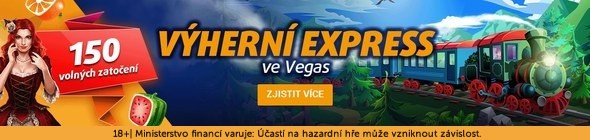 Výherní express ve Vegas se řítí dál - Přiváží až 75 free spinů.