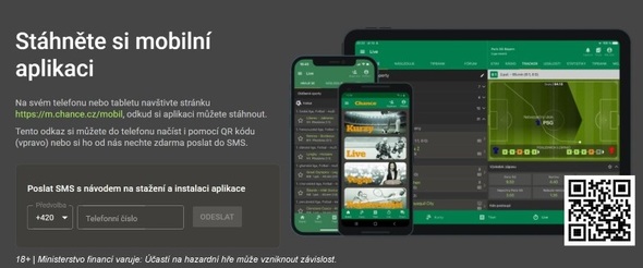 Mobilní aplikace Chance Vegas