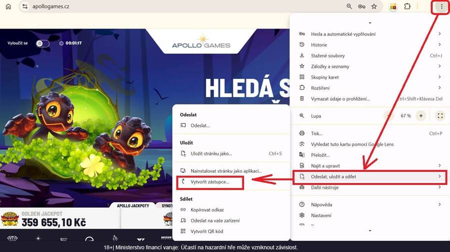 Apollo Games jako aplikace na PC