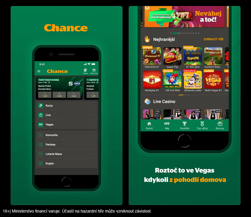 Zahrajte si v online casinu Chance Vegas pohodlně v mobilní aplikaci