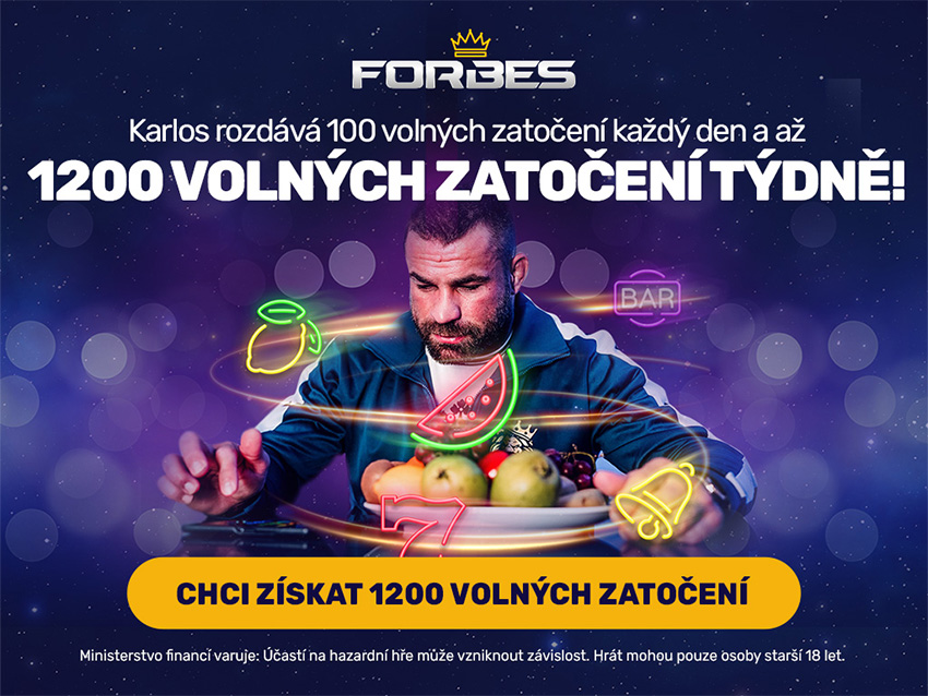 1200 free spinů od Forbes casina