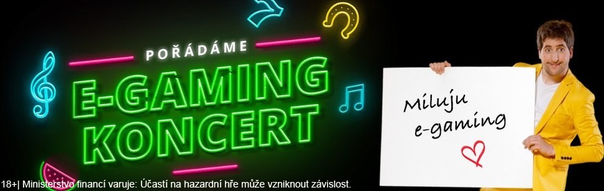 Získejte až 500 Kč bonus na e-gaming koncertu u Fortuny.