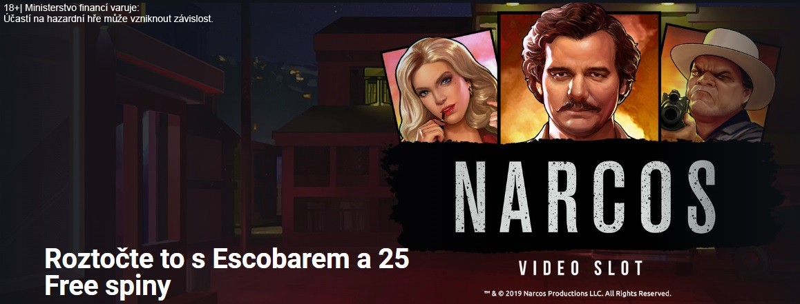 Získejte ve středu 25 free spinů do hry Narcos