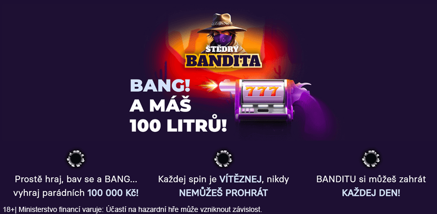 Štědrý bandita v online casinu Grandwin