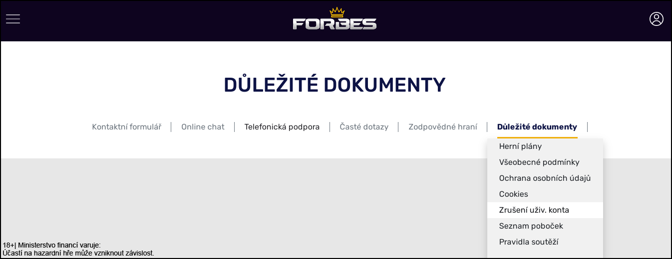 Postup stažení výpovědního dokumentu Forbes