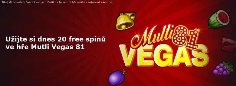 Pouze dnes 20 free spinů do hry Multi Vegas 81 v casinu Betano