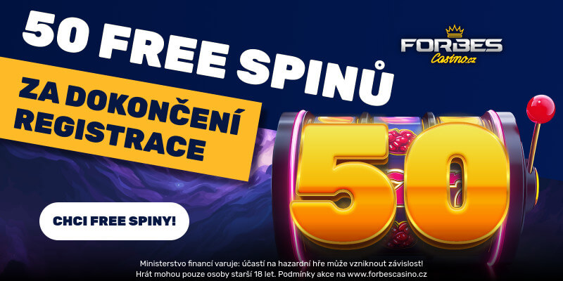 V online casinu Forbes získáte za svou registraci bonus v podobě 50 free spinů.