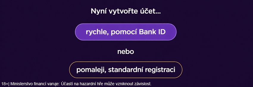 Volba způsobu ověření při registraci do Grandwin casina