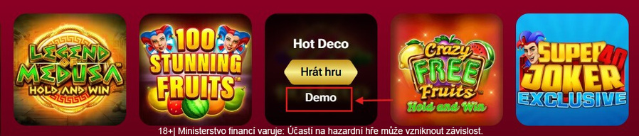 LuckyBet demo režim