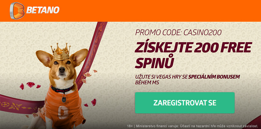 Registrujte se u Betana s promo kódem a získejte 200 free spinů zdarma