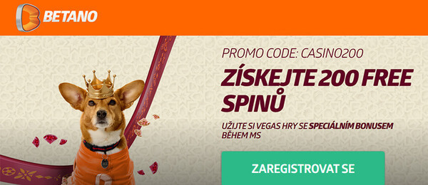 Registrujte se u Betana s promo kódem a získejte 200 free spinů zdarma