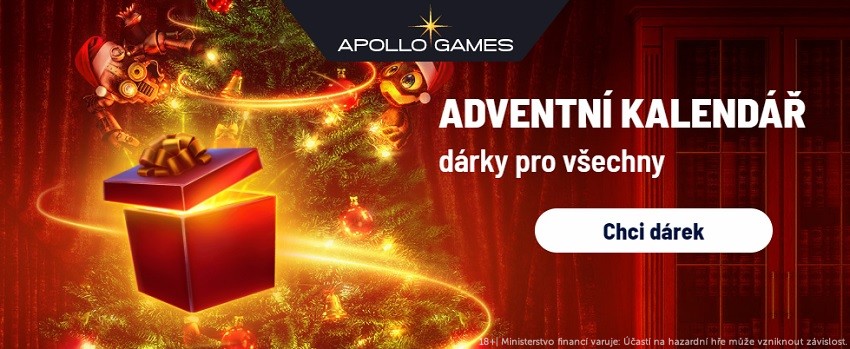 Adventní kalendář u casina Apollo Games.