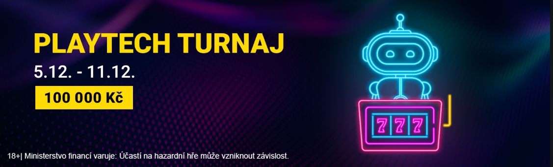 Playtech turnaj o 100 000 Kč v online casinu Fortuna