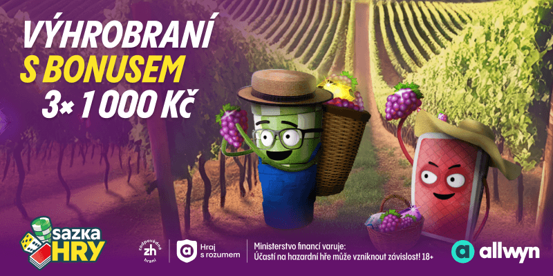 Výhrobraní s&nbsp;bonusem 3× 1&nbsp;000&nbsp;Kč
