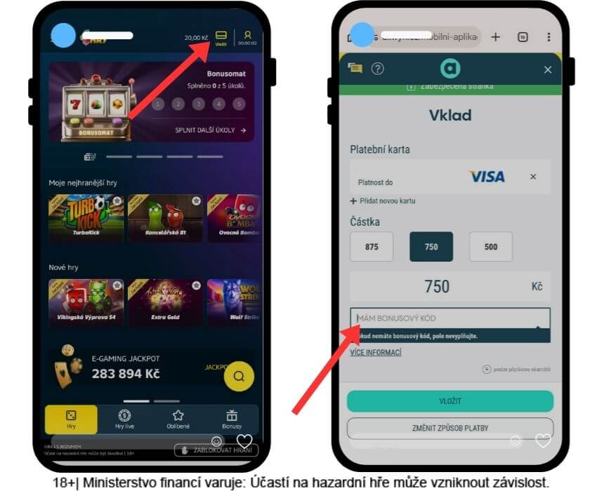 Casino Sazka Hry bonusový kód 