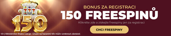 Získej za dokončení registrace a vklad až 150 FREE spinů
